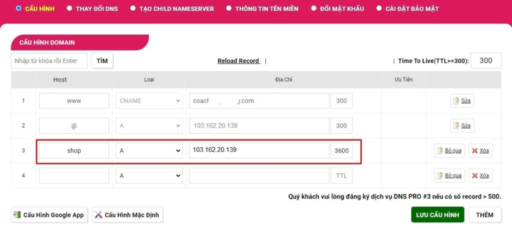 Trỏ domain qua Aditi (ảnh 2)