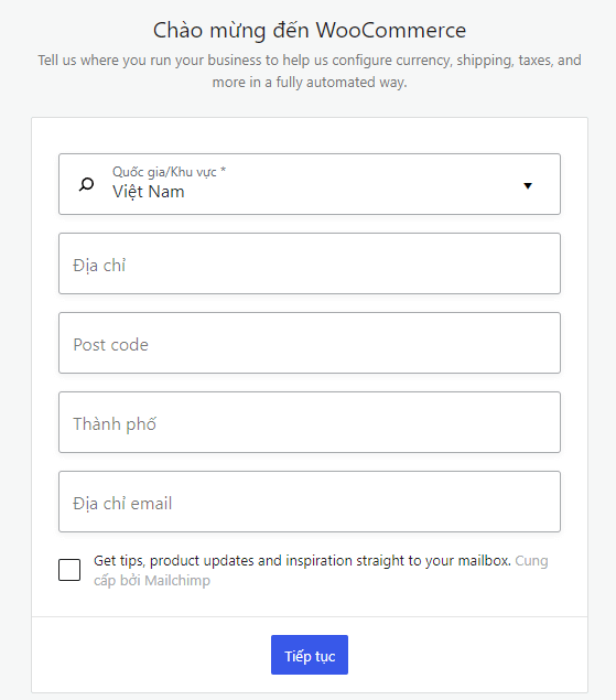 cửa hàng woocommerce
