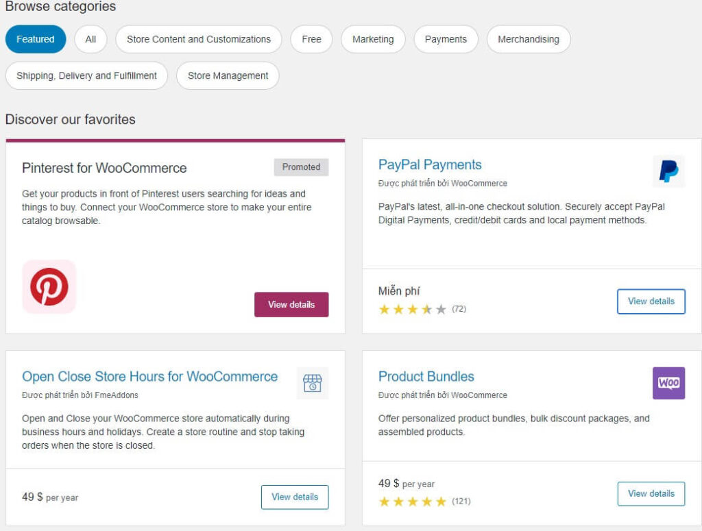 extentions woocommerce